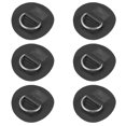 thumbnail image 1 of Unique Bargains 6pcs 6cm Black D Ring Patch PVC Stainless Steel Round Shape D Ring Pads for Inflatable Boat Kayak, 1 of 7