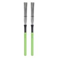 thumbnail image 1 of ZLight 2 Pieces Drum Brush Practicing Prop High-carbon Steel Firm Structure Cajon Stick Professional Instrument Supplies Sticks Green 1Set, 1 of 6