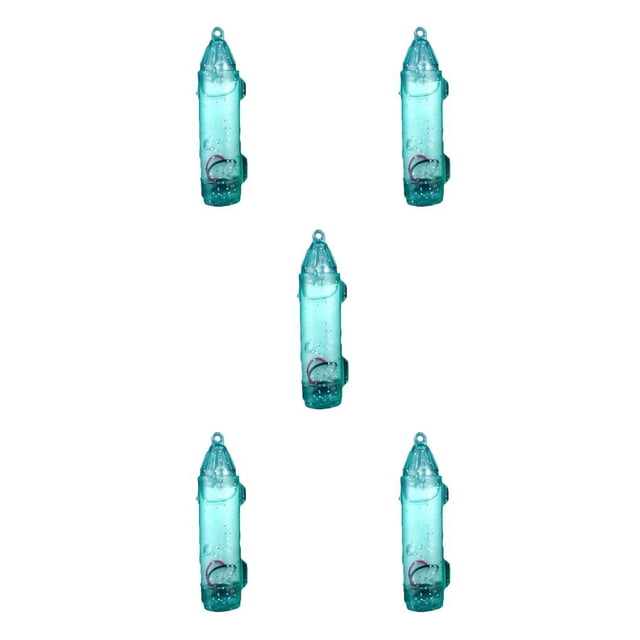 kurtrusly Mini Fishing Light Portable LED Underwater Fish Lure Lamp DIY Fishing Bait blue 5Set