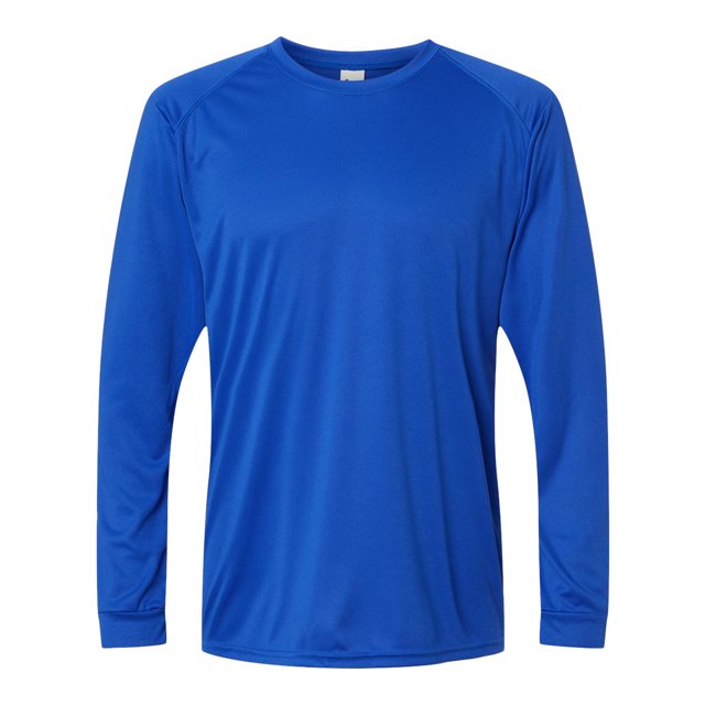 Paragon Mens Long Islander Performance Long Sleeve T-Shirt, L, Royal