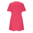 thumbnail image 4 of Ovzne Robes d'Été pour Femmes 2025 Robe de Plage Robe Décontractée d'Été pour Femmes Robe de Printemps à Manches Courtes avec Poches Robe de Plage Décontractée Robe de Printemps à Manches Courtes Imprimée en Liquidation, 4 of 5
