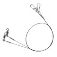 thumbnail image 4 of 2 Pcs Fishing Titanium Wire Leader Line with Swivel Duo-Lock Snap for PredatoryFish, 4 of 10