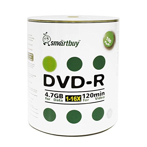 Smart Buy 300 Pack DVD-R 4.7gb 16x Logo Blank Data Video Movie Recordable Disc, 300 Disc 300pk