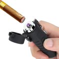 thumbnail image 2 of Usb Lighter, Electric Lighter, Rechargeable With Flashlight, Arc Lighter, Waterproof, Windproof, Flameless, Plasma Lighter For Cigars, Kitchen, Outdoor, Camping, 2 of 7