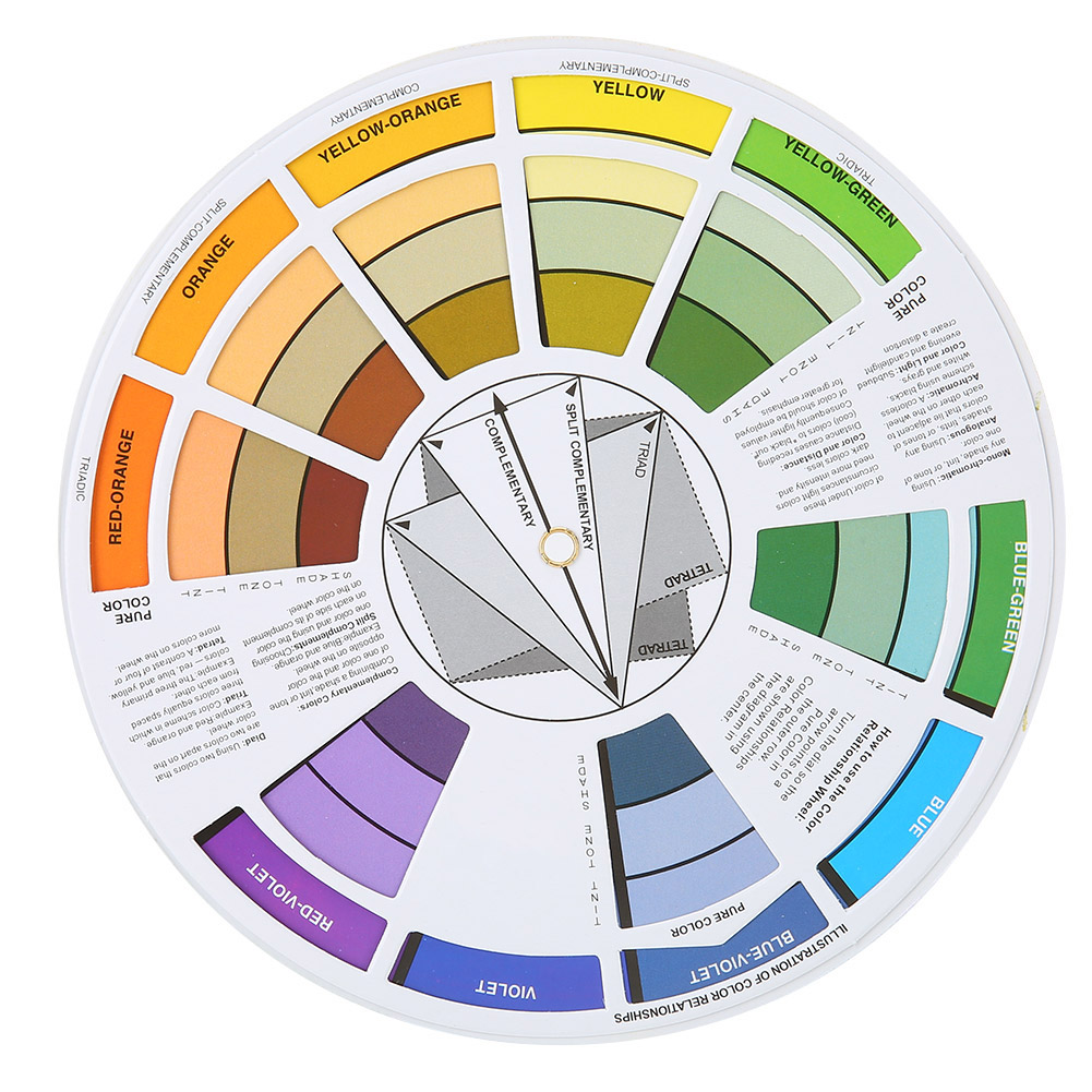 Roue de Couleur Roue de Couleur 2 Pcs Guide de Mélange de Couleur pour Artistes et Peintres