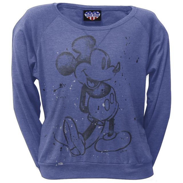 Mickey Mouse - Sketch Splatter Juniors Long Sleeve T-Shirt