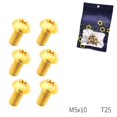 thumbnail image 1 of Mosiee 6Pcs Tc4 Ti Alloy Disc Screws Cnc T25 Disc Brake Torx Bolts 5X10Mm, 1 of 8