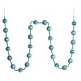 thumbnail image 1 of Vickerman M183532 6 ft. Baby Blue Stripe Ball Garland, 1 of 4