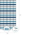 thumbnail image 2 of IH Casa Decor 14Pc Set Peva S. Curtain + 12 Hooks + Bathmat Navy Striped, 2 of 2