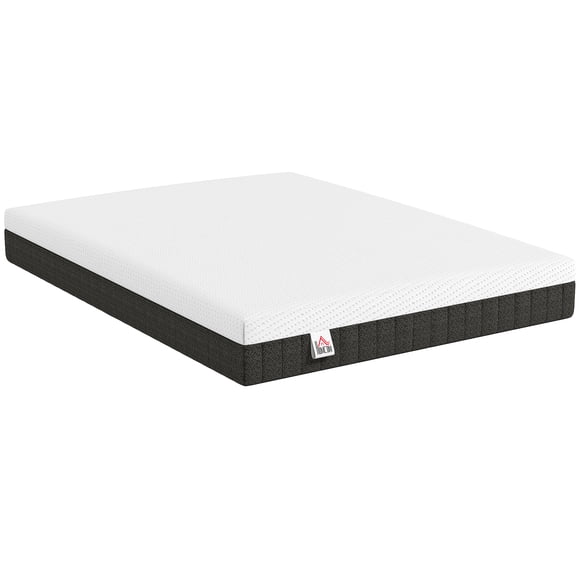 HOMCOM Matelas Grand, Matelas en Mousse Mémoire de 10 Pouces en Boîte, Fermeté Moyenne