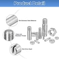 thumbnail image 3 of 10Pack Slotted Cylindrical Pin, M5 x 40mm 304 Stainless Steel Dowel with Nut, 3 of 6