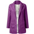 thumbnail image 4 of Pompotops Women Solid Long Sleeve Office Coat Cardigans Suit Long Jacket Tops, 4 of 6