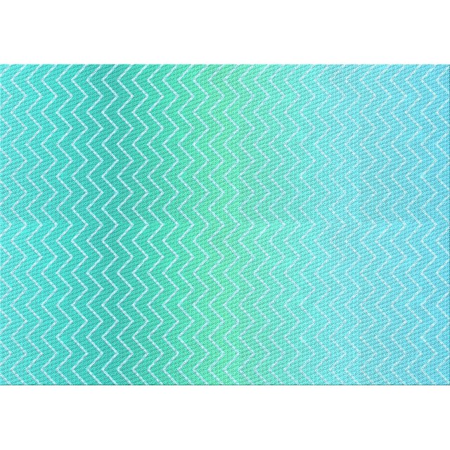 Ahgly Company Machine Washable Indoor Rectangle Transitional Turquoise Green Area Rugs, 2' x 5'