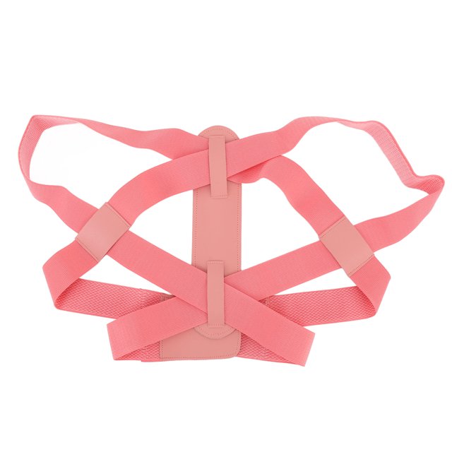 Adjustable Pink Posture Corrector Clavicle Support Double Fixation Back Brace for Men and Women
