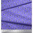 thumbnail image 2 of Soimoi Purple polyester Crepe Fabric Phone,Calculator & Monitor Hardware Decor Fabric Printed Yard 42 Inch Wide, 2 of 2