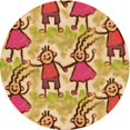 thumbnail image 1 of Ahgly Company Tapis d'Intérieur Ronds Transitionnels Lavables à la Machine, Brun Acajou, 4 Pieds Rond, 1 of 7
