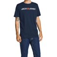 thumbnail image 2 of Jack & Jones T-Shirt pour Homme, Lot de 6 - T-Shirt LOGO JJORP à Col Rond, Imprimé LOGO, Coton Blanc/bleu Marine/noir m (Moyen), 2 of 5