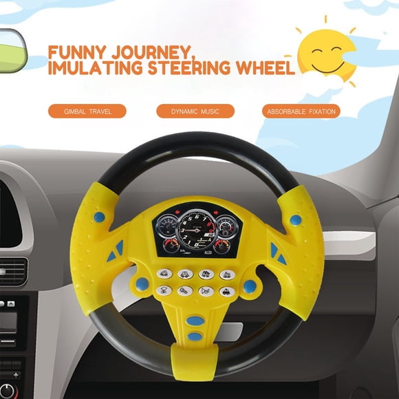 Simulated Driving Controller Co Driver Simulated Steering Wheel Educational Music Toy For Children Kids 4 5 6 Years Old
