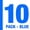 d) Blue 10 Pack, variant on Lebert Fitness Mini Band Resistance Band Loop Exercise Bands Set of 5