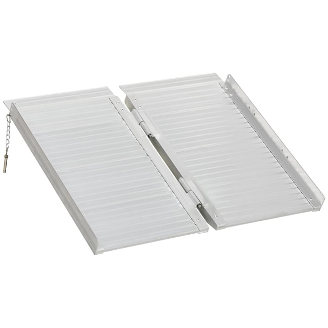 HOMCOM Rampe Pliante en Aluminium Texturé pour Fauteuil Roulant pour Marches de Trottinette