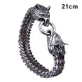 thumbnail image 2 of Bracelet Viking à Partager - Tête Fenrir - Bracelet en Acier Inoxydable Unisexe, 2 of 2