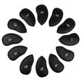 thumbnail image 2 of facefd 12 Pcs Couvre-Chef de Golf en Cuir PU Imperméable en Fer Ensemble de Couvre-Chefs Noir 1, 2 of 5