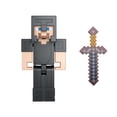 thumbnail image 1 of Minecraft Construction de bloc de figurine Steve in Netherite Armor, 1 of 6