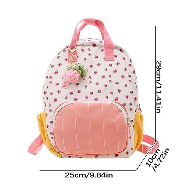 Yhmxh Sac pour Enfants Bébé Sac à Dos Imprimé Fraise Cartable