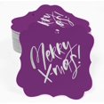 thumbnail image 2 of Inkdotpot Pack Of 100 Real Silver Foil Bracket Shape Paper Tags Merry X-Mas Christmas Favor Hang Tags, 2 of 7