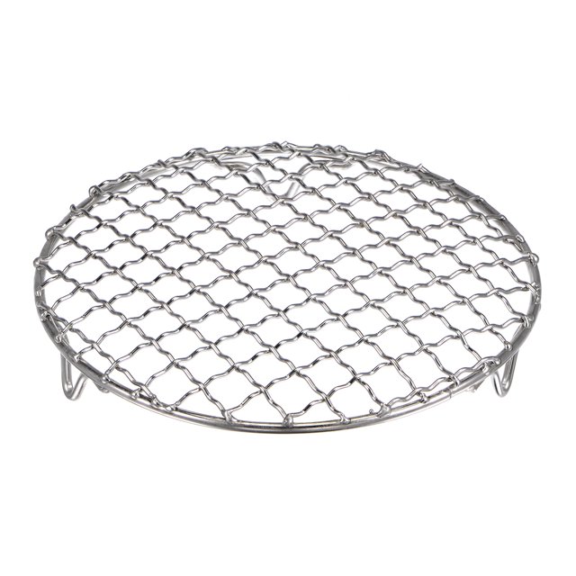 Unique Bargains Round Cooking Rack, 6.5-inch Stainless Steel Cross Wire Barbecue Grill Net Racks with Legs