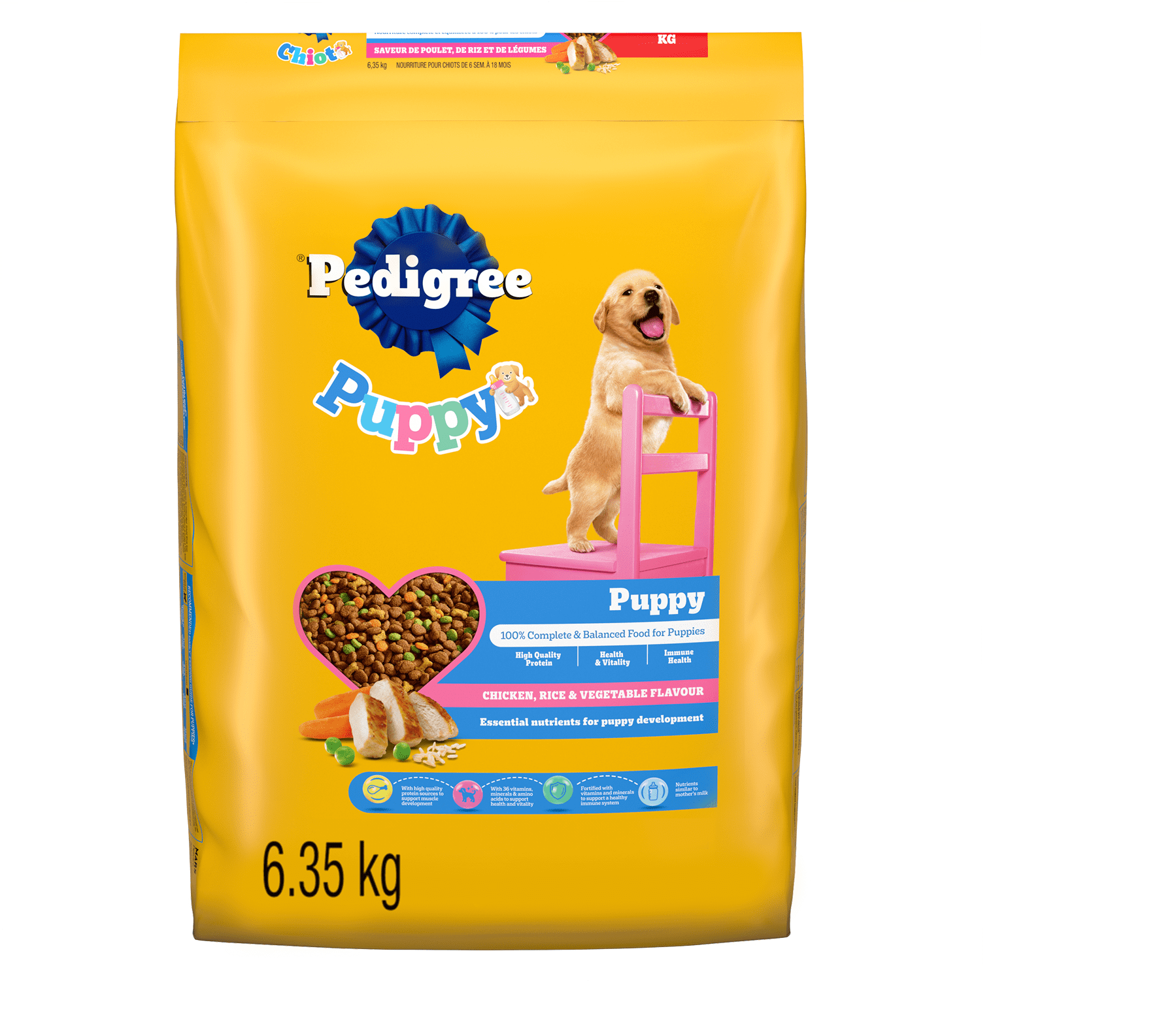 Pedigree Puppy Dry Dog Food Chicken, Rice & Vegetable Flavour 6.35KG