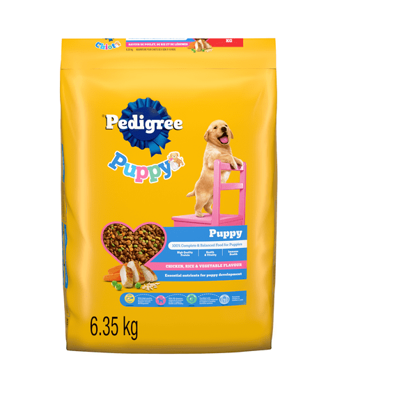 Pedigree Puppy Dry Dog Food Chicken, Rice & Vegetable Flavour 6.35KG