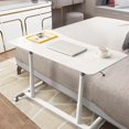 thumbnail image 2 of Giantex Mobile Height Adjustable Standing Desk, Compact Pneumatic Sit to Stand Computer Desk w/ Lockable Casters, Ergonomic Rolling Laptop Table for Home Office, White, 2 of 8