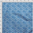 thumbnail image 3 of oneOone Cotton Jersey Medium Blue Fabric Geometric African Craft Projects Decor Fabric Printed By The Yard 58 Inch Wide, 3 of 4