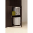 thumbnail image 3 of 36W 5 Shelf Bookcase with Doors in Mocha Cherry - Engineered Wood, 3 of 5