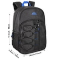thumbnail image 3 of Summit Ridge Single Multi-Pocket Bungee Cord Backpack for Travel and Commuting in Black, 3 of 5