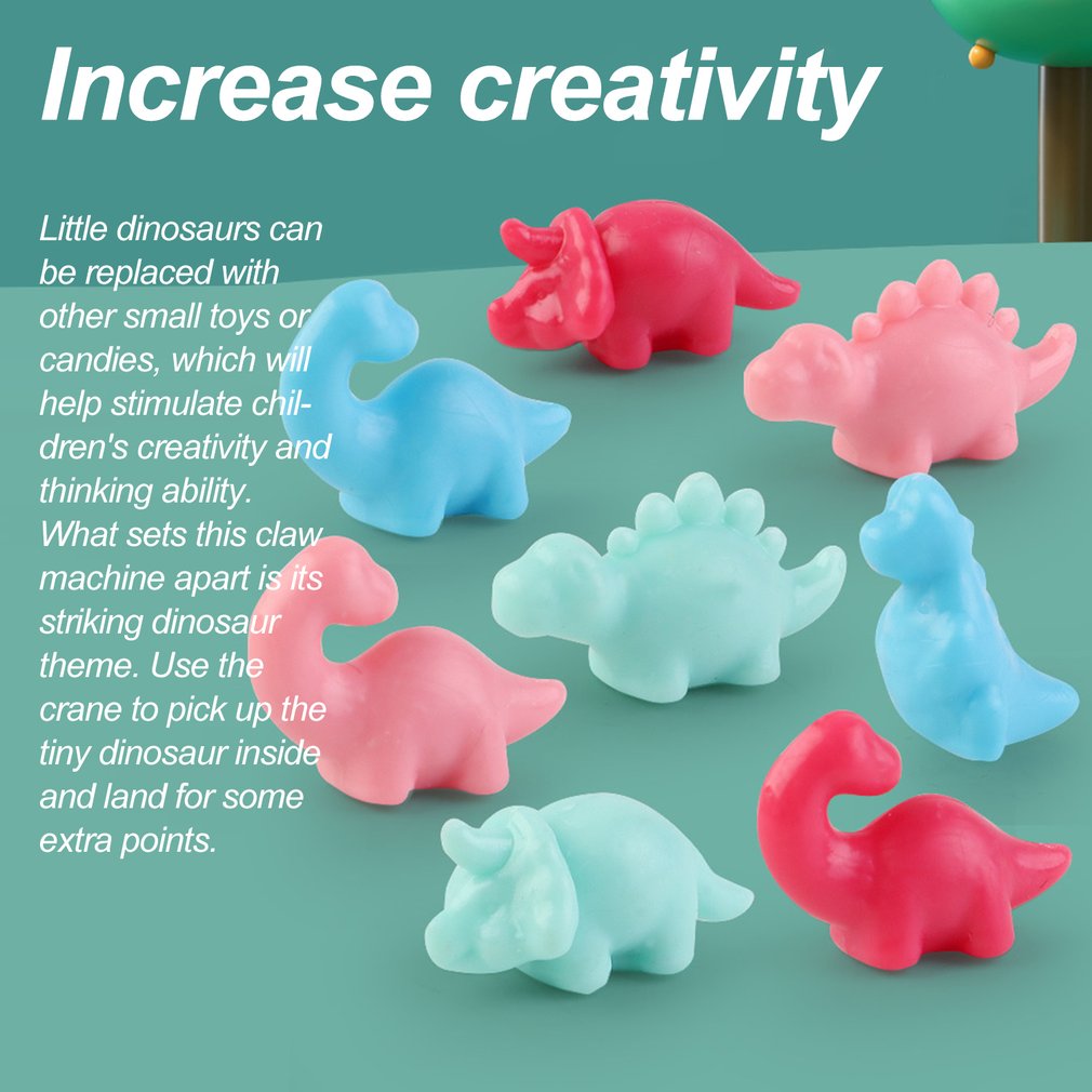 Capsule Toy Mini Claw Machine Catch Dinosaur Game Cute Catcher Stress Relief Micro Dino Figures Small Prize For Kids