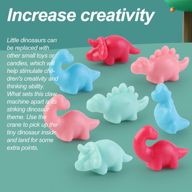 Capsule Toy Mini Claw Machine Catch Dinosaur Game Cute Catcher Stress Relief Micro Dino Figures Small Prize For Kids