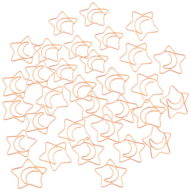 KAKOWELY small paper clips 100Pcs Metal Clips Small Craft Clips Novelty File Clips Exquisite Small Clips Office Stationery0.98"X0.98"X0.04"