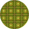 thumbnail image 1 of Ahgly Company Tapis d'Intérieur Ronds Transitionnels Lavables à la Machine, Vert Pistache, 3 Pieds Rond, 1 of 7