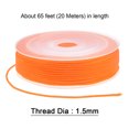 thumbnail image 2 of Unique Bargains Twisted Nylon Twine Thread Beading Cord 1.5mm 20M/65 Feet Extra Strong Braided Nylon String, Orange, 2 of 6
