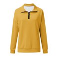 thumbnail image 5 of Pisexur Chandails en Molleton pour Femmes Chandails en Molleton à Fermeture Éclair Couleur Unie Chandail Décontracté Ample Automne Chandails en Molleton pour Femmes, 5 of 5