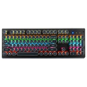 104-Key Clavier mécanique filaire Blue Switch Ergonomic Design Backlight Multiple Lighting Modes Compact Layout Jeu de touches compatibles avec Windows & portatif