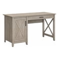 thumbnail image 1 of Key West 54W Computer Desk with Storage in Washed Gray - Engineered Wood, 1 of 9