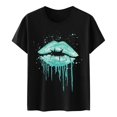 thumbnail image 4 of Birdeem Womens Fashion Printed Round Neck Short Sleeve T-Shirt Blouse Loose Tops, 4 of 12
