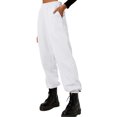 thumbnail image 2 of Innerwin Jogger Pants With Pockets Women Trousers Sports Solid Color Lounge Sweatpants White L, 2 of 4