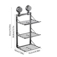 thumbnail image 3 of Suction Cup Kitchen Food Preparation Shelves,3 Tier Food Preparation Tray, Multi Layer No Hole Wall Mounted Vegetable Tray Vegetable Preparation Rack, 3 of 6