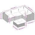 thumbnail image 4 of vidaXL 5 Piece Garden Lounge Set with Cushions Poly Rattan Brown, 4 of 5