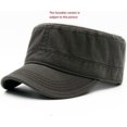 thumbnail image 2 of ORUYROP Classic Cotton Flat Top Military Cadet Cap,Army Hat, 2 of 6