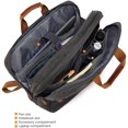 thumbnail image 2 of CoolBELL Convertible Backpack Shoulder bag Messenger Bag Laptop Case Business Briefcase Leisure Handbag Multi-functional Travel Rucksack Fits 15.6 Inch Laptop For Men / Women / Travel (Canvas Black), 2 of 6